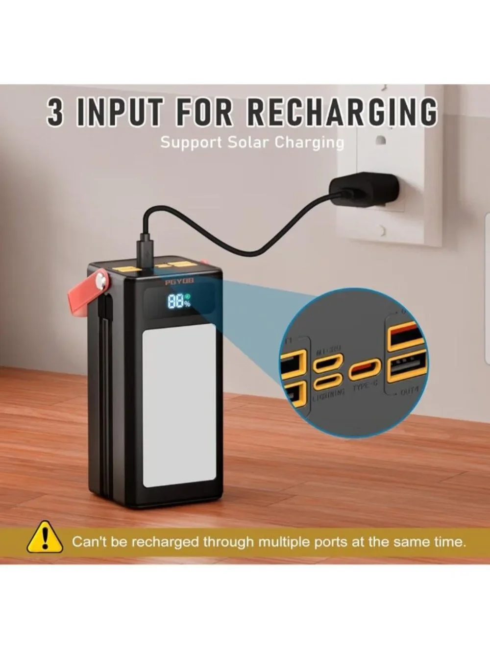 PGYOB Portable Power Bank Power Station, 27000mAh Outdoor Generator